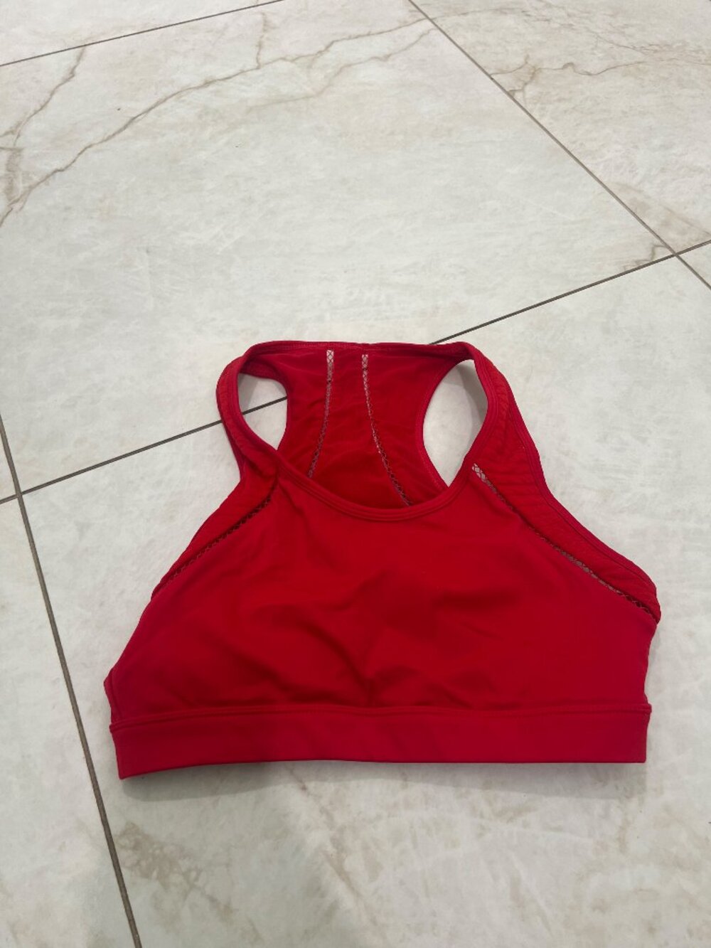 Fabletics Red Racerback Sports Bra Size S